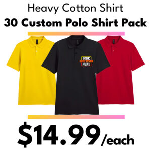30 Custom Polo Shirts Package Deal