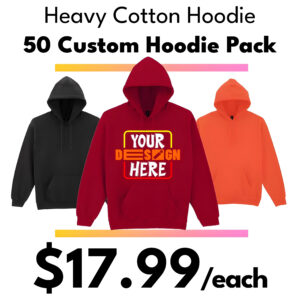 50 Custom Hoodie Package Deal