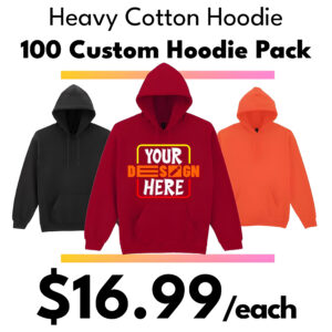 100 Custom Hoodie Package Deal